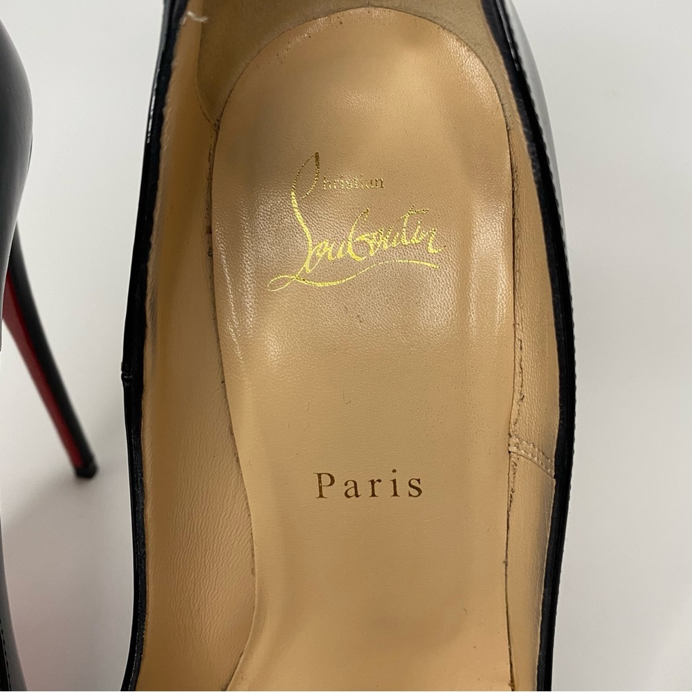 Christian Louboutin So Kate Patent Black 120mm Heels Authentic 38 - Picture 13 of 13